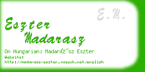 eszter madarasz business card